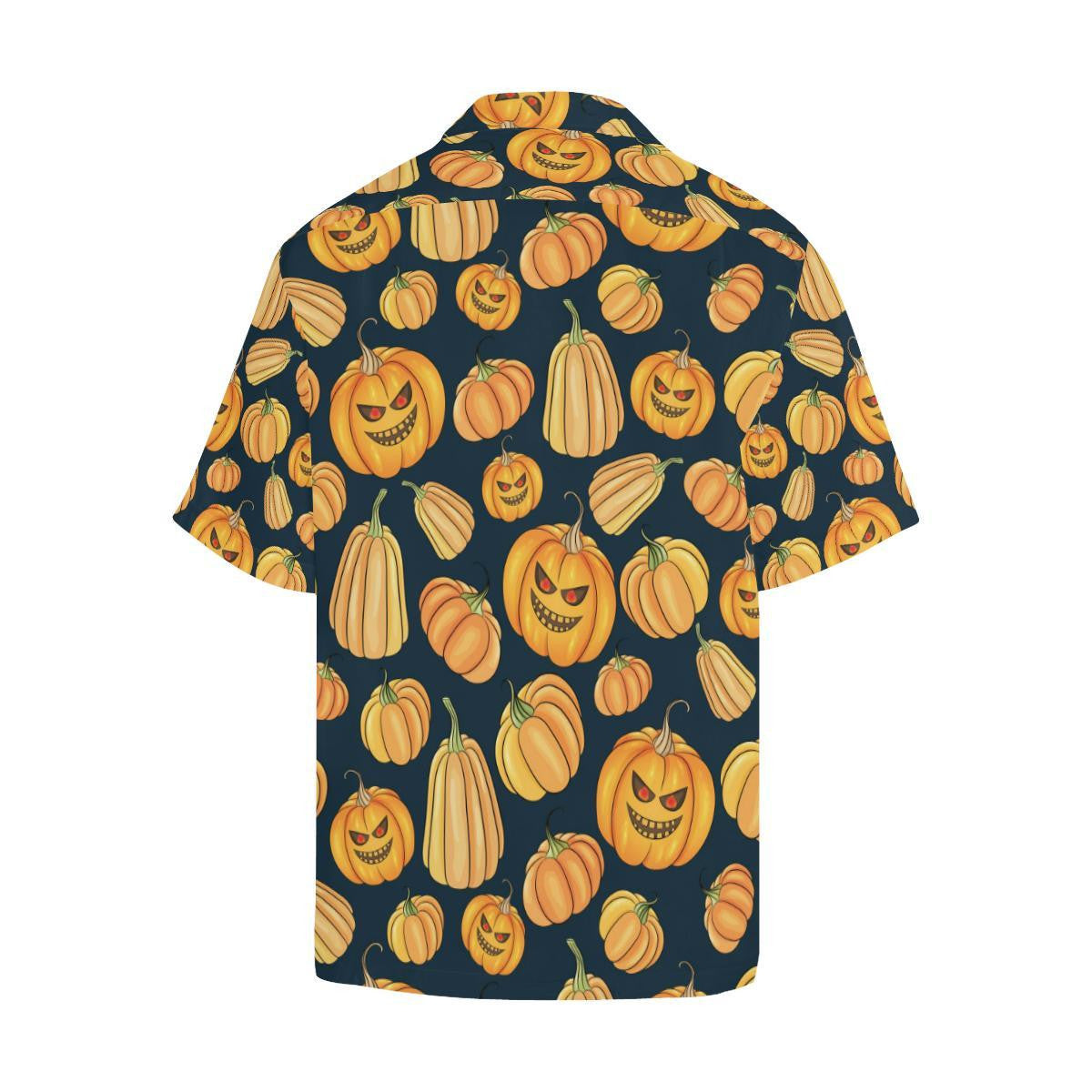 Exotic Pumpkin Halloween Pattern Illustration Hawaiian Shirt,Hawaiian Shirt Gift, Christmas Gift