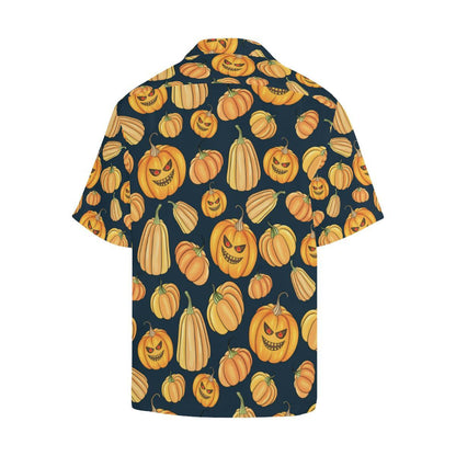 Exotic Pumpkin Halloween Pattern Illustration Hawaiian Shirt,Hawaiian Shirt Gift, Christmas Gift