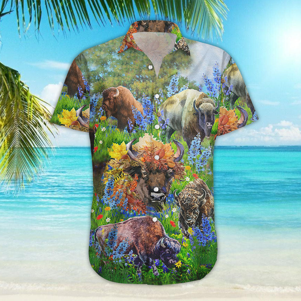 Buffalo Love Animals - Hawaiian Shirt,Hawaiian Shirt Gift, Christmas Gift