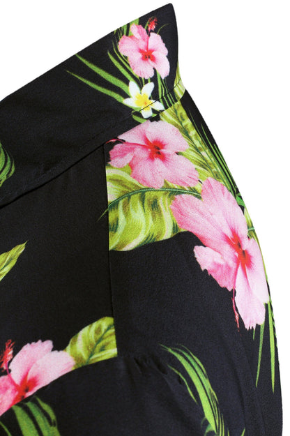 Bouquet Of Hibiscus And Palm Leaves Tropical Hawaiian Shirt, Hawaiian Shirt Gift, Christmas Gift