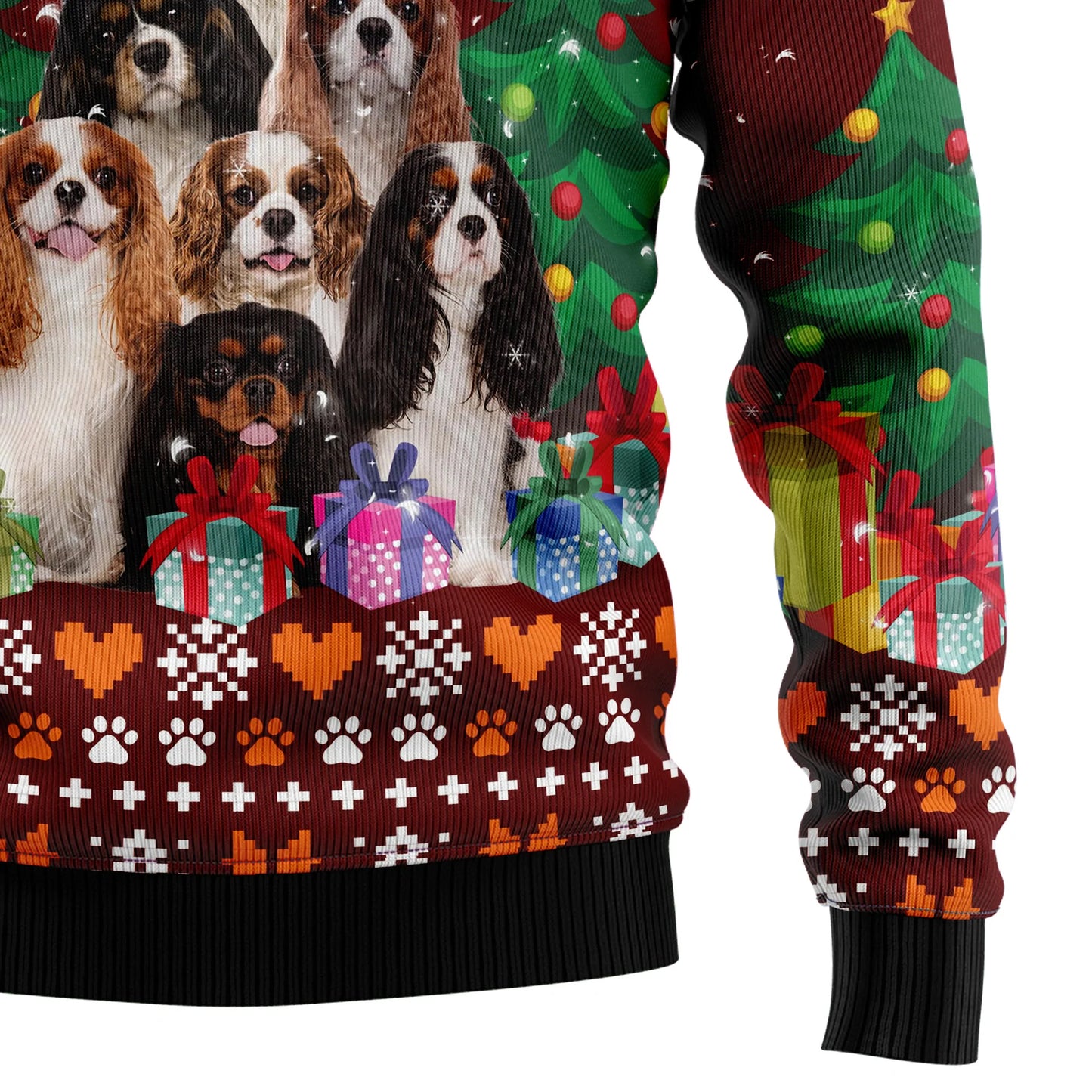 Geansaí Nollag Gránna Crann Péine Cavalier King Charles Spaniel Geansaí Nollag Gránna, Bronntanas Nollag,Bronntanas Nollag 2024