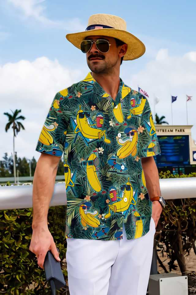 Dearadh Greannmhar Chill Trópaiceach Banana Léine Haváís, Bronntanas Léine Haváise, Bronntanas Nollag