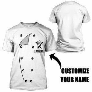 3D Chef Uniform Custom Name Tshirt Hoodie Apparel