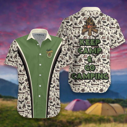 Keep Calm And Go Camping Hawaiian Shirt, Hawaiian Shirt Gift, Christmas Gift