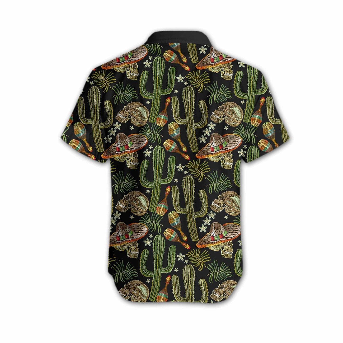Classicskull Cactus Embroidery Design Hawaiian Shirt, Hawaiian For Gift