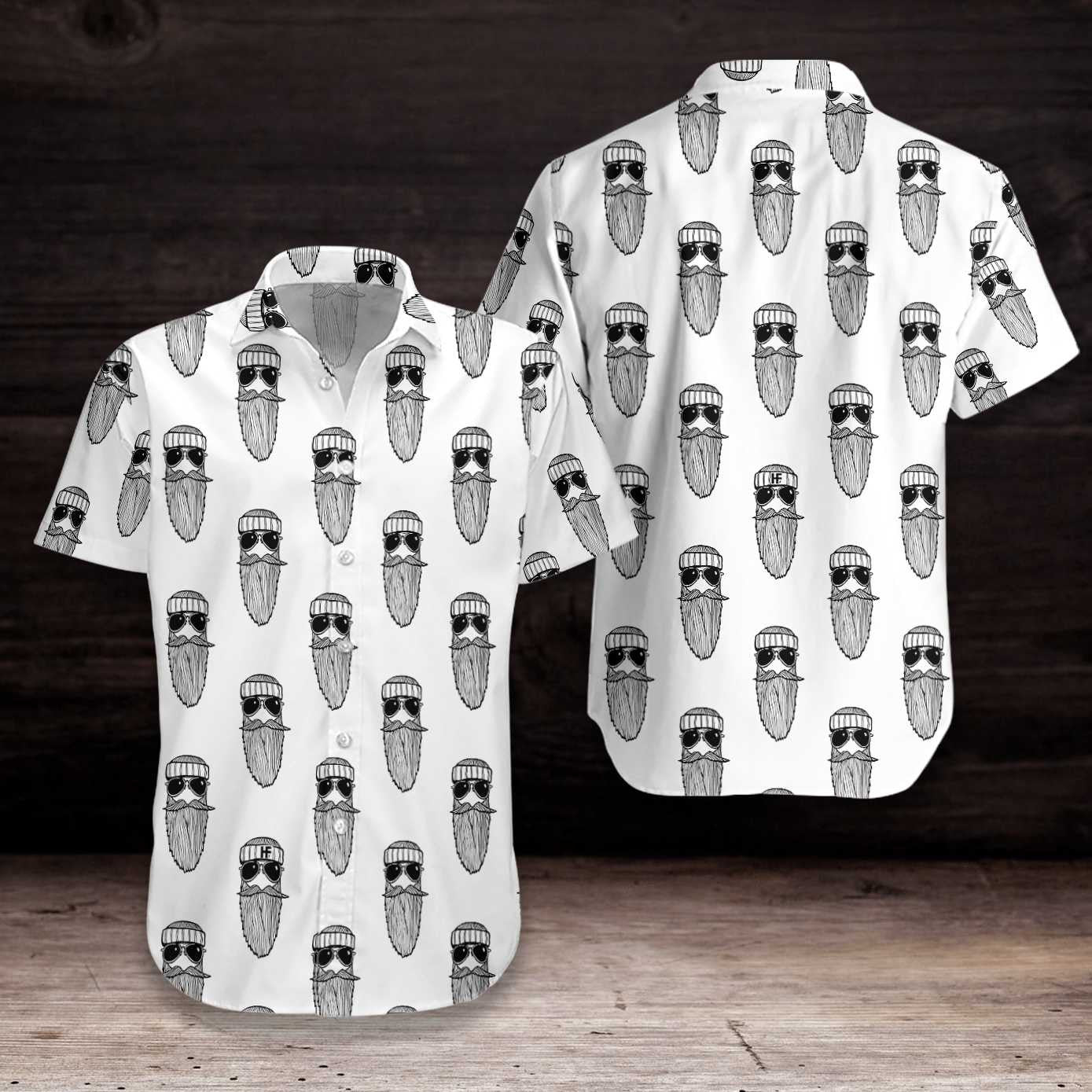 Patrún Gan uaim Beard Patrún Gleoite Leagan Bán Léine Haváís, Bronntanas Léine Haváís, Bronntanas Nollag