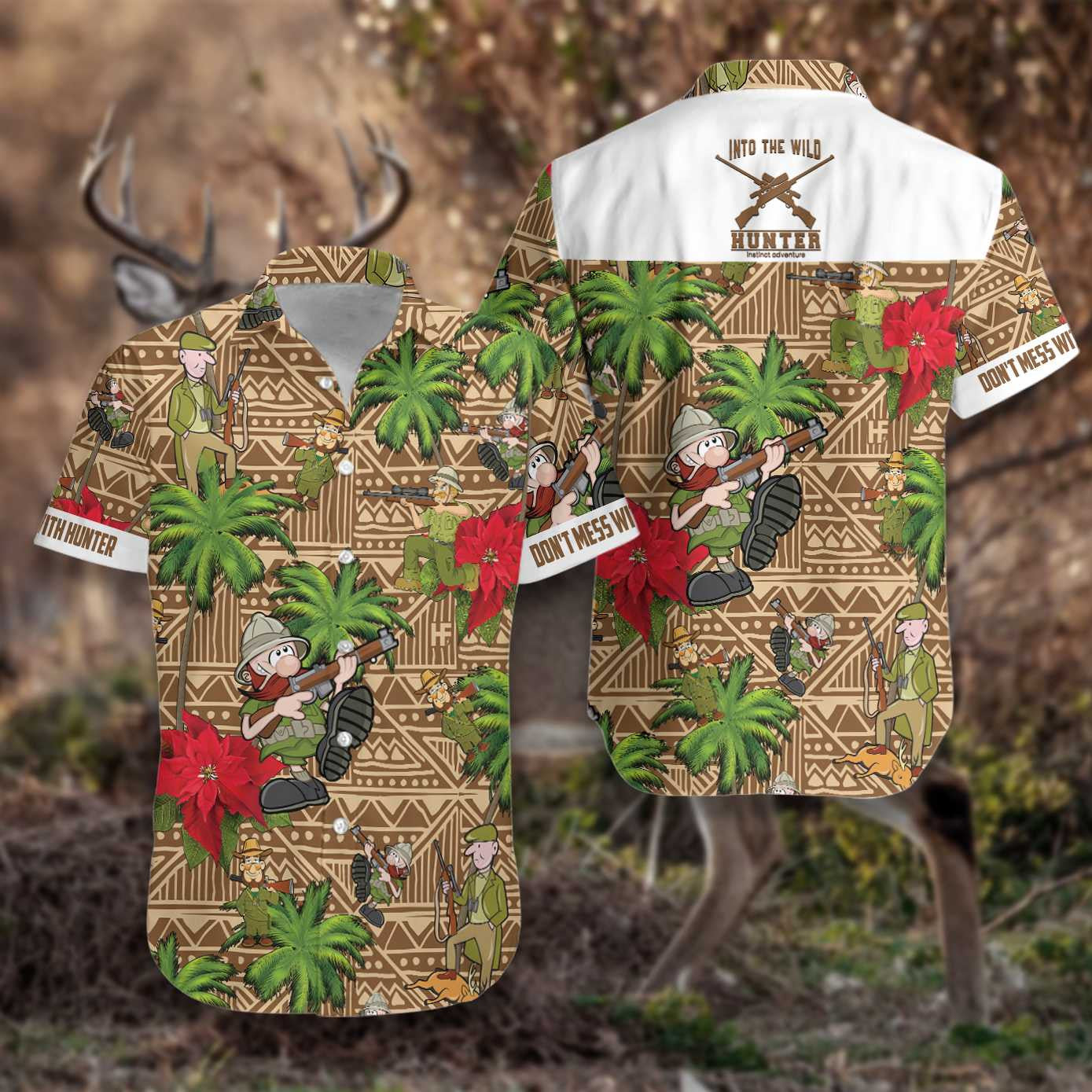 Ná praiseach le patrún treibhe Hunter Browm Léine Haváís, Bronntanas Léine Haváís, Bronntanas Nollag