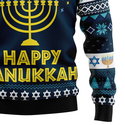 Happy Hanukka Ugly Christmas Sweater,Christmas Ugly Sweater,Christmas Gift,Gift Christmas 2024