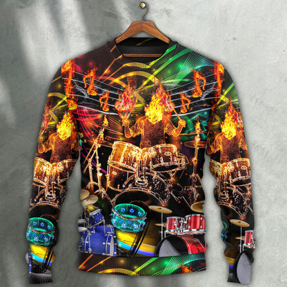 Drum Is My Life Light Colorful Style Ugly Christmas Sweater, Christmas Gift, Gift Christmas 2024