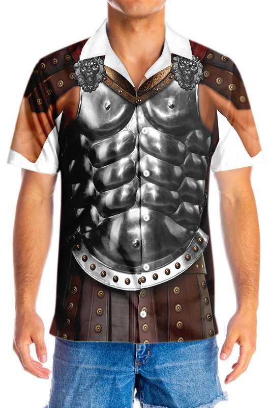 Dearadh Éadaí Gladiator Cool Oíche Shamhna Léine Haváís, Bronntanas Léine Haváí, Bronntanas Nollag