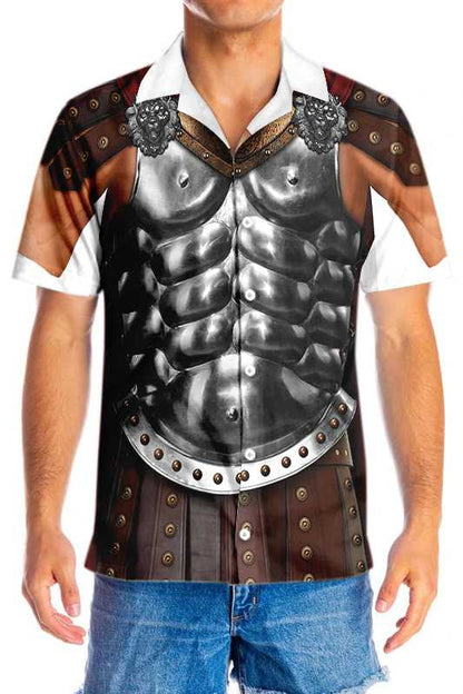 Dearadh Éadaí Gladiator Cool Oíche Shamhna Léine Haváís, Bronntanas Léine Haváí, Bronntanas Nollag