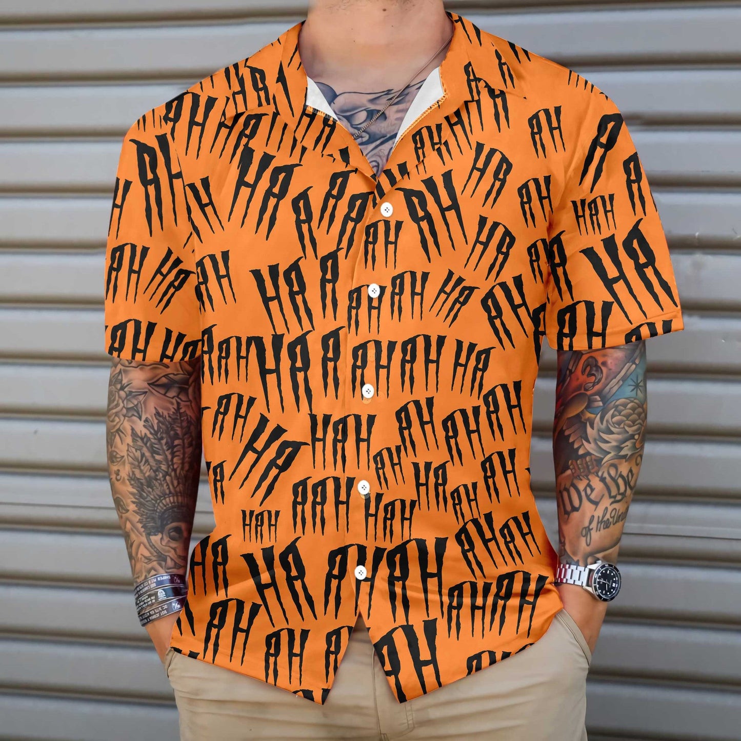 Scary Laugh For Halloween Hawaiian Shirt,Hawaiian Shirt Gift, Christmas Gift