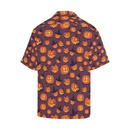 Nice Halloween Pumpkin Pattern Illustration Hawaiian Shirt ,Hawaiian Shirt Gift, Christmas Gift