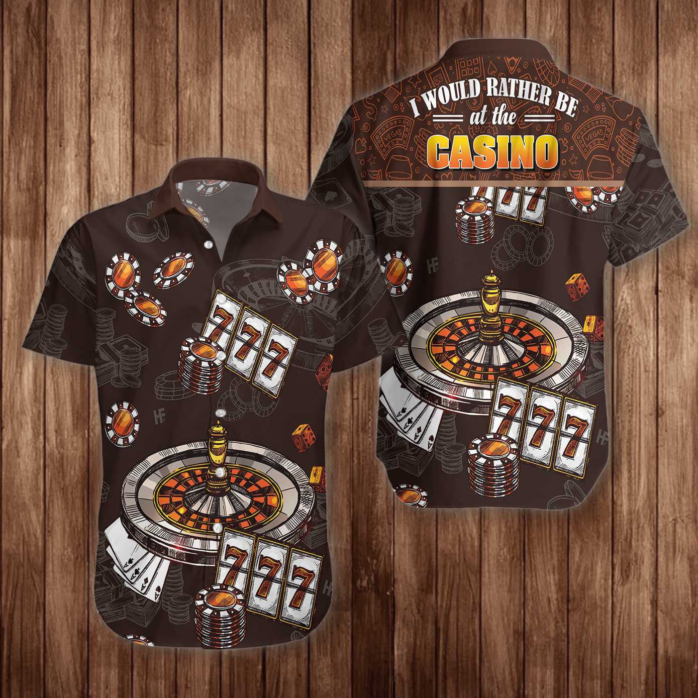 I Would Rather Be At The Casino Design Hawaiian Shirt, Hawaiian Shirt Gift, Christmas Gift