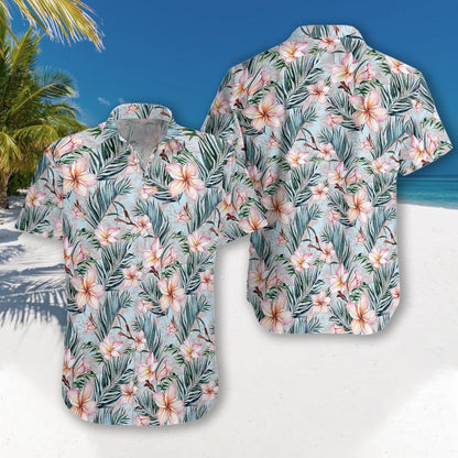 Floral On Faint Background Design Hawaiian Shirt, Hawaiian Shirt Gift, Christmas Gift