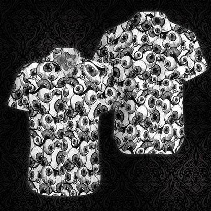 Seamless Scary Eyes Goth Design Hawaiian Shirt,Hawaiian Shirt Gift, Christmas Gift