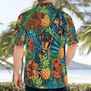 Dachshund Tropical pineapple Hawaiian Shirt, Hwaiian For Gift