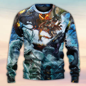 Dragon Battle Of Gods Ugly Christmas Sweater, Christmas Gift, Gift Christmas 2024