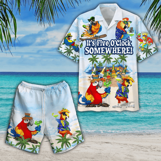 Beautiful Parrot Pattern Collection Design  Hawaiian Shirt, Hawaiian For Gift