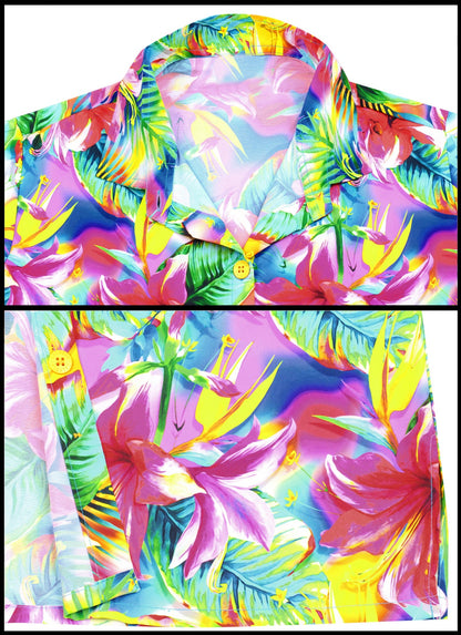 Hibiscus Time Of Spring Design Hawaiian Shirt, Hawaiian For Gift