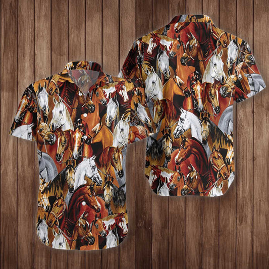 Beautiful Horse Collection Impressive Design Hawaiian Shirt, Hawaiian For Gift