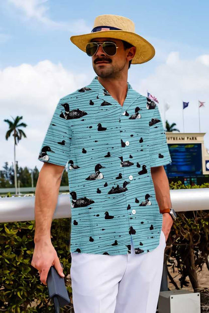 Duck Pattern Awesome Background Design Hawaiian Shirt,Hawaiian Shirt Gift, Christmas Gift