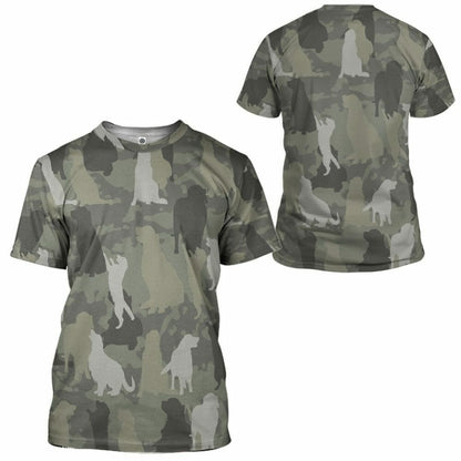 3D Golden Retriever Camo Chustaim Tshirt Éadaí Cochaillín