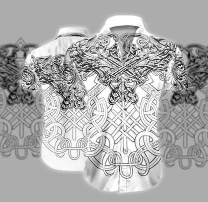 Celtic Dragon Tattoo 3D Pattern Design Hawaiian Shirt,Hawaiian Shirt Gift, Christmas Gift