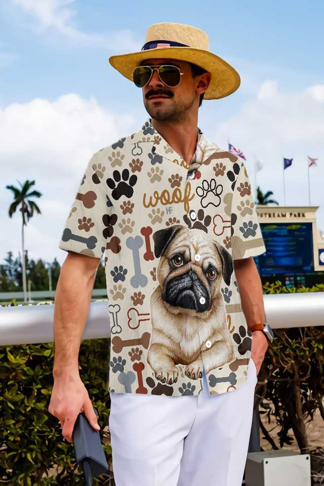 All I Love Is Pug Design Hawaiian Shirt, Hawaiian For Gift