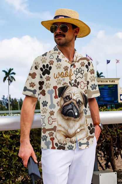 All I Love Is Pug Design Hawaiian Shirt, Hawaiian For Gift