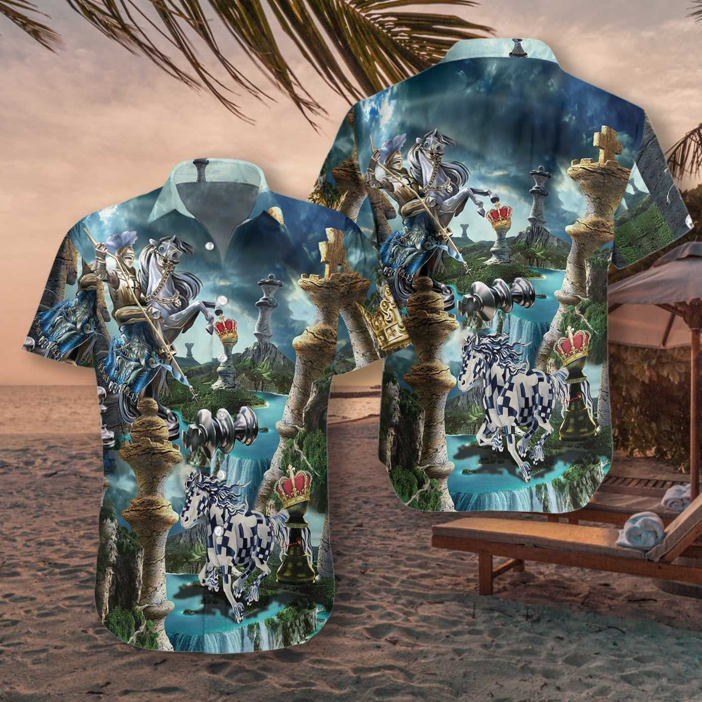 Giant Chessman Beautiful Landscape Nice Design Hawaiian Shirt,Hawaiian Shirt Gift, Christmas Gift