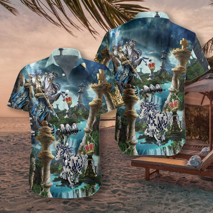Giant Chessman Beautiful Landscape Nice Design Hawaiian Shirt,Hawaiian Shirt Gift, Christmas Gift