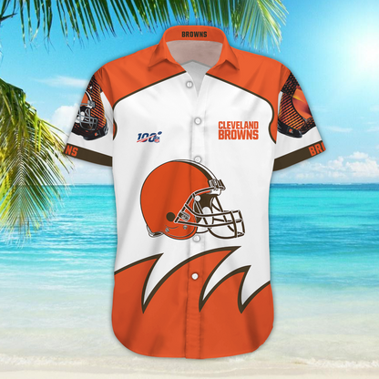 Cleveland Browns Hawaiian Shirt Summer_Hawaiian Shirt Gift, Christmas Gift