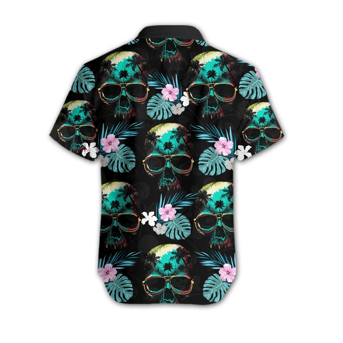 Into Darkness Skull Beach Design Hawaiian Shirt, Hawaiian For Gift