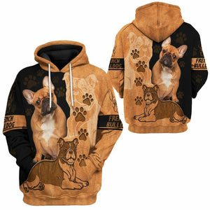 3D Loving French Bulldog Custom Tshirt Hoodie Apparel