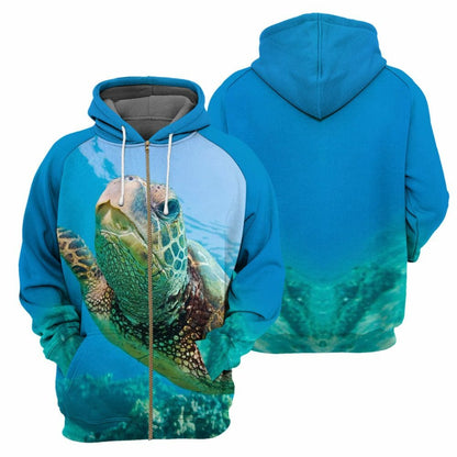 Sea Turtle - 3D All Over Printed Shirt Tshirt Hoodie Apparel