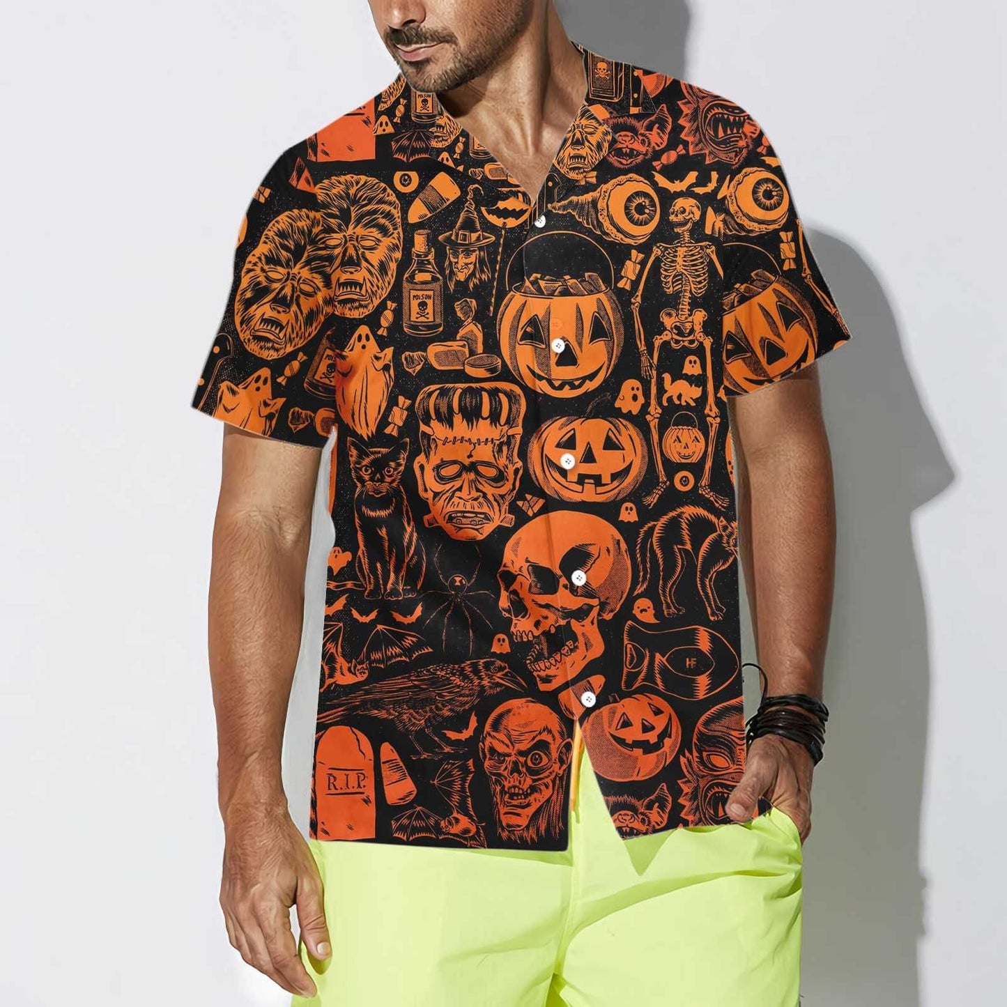 Scary Halloween Monsters Halloween Hawaiian Shirt, Halloween Shirt For Men And Women,Hawaiian Shirt Gift, Christmas Gift