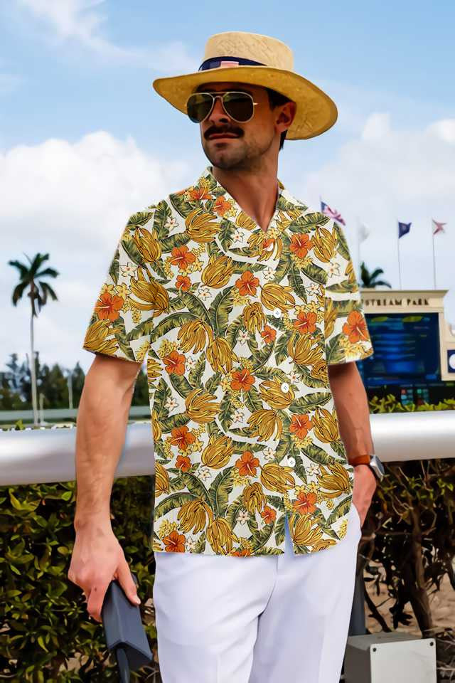 Léine Haváís Gléasra Banana Tropical an Earraigh, Bronntanas Léine Haváíais, Bronntanas Nollag