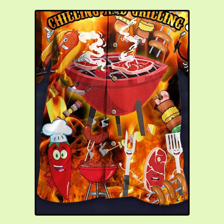 Chilling and grilling hawaiian shirt_Hawaiian Shirt Gift, Christmas Gift
