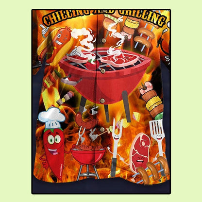 Chilling and grilling hawaiian shirt_Hawaiian Shirt Gift, Christmas Gift