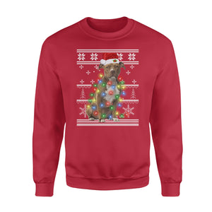 I want a Pitbull for my Christmas funny sweatshirt gifts for dog lovers christmas ugly sweatshirt