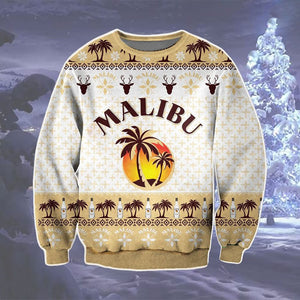 Malibu Ugly Sweater Beer Drinking Christmas, Christmas Ugly Sweater, Christmas Gift, Gift Christmas 2024