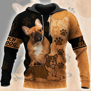 3D Loving French Bulldog Custom Tshirt Hoodie Apparel