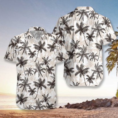 Into Nature Tropical Vintage Palm Tree Hawaiian Shirt, Hawaiian For Gift