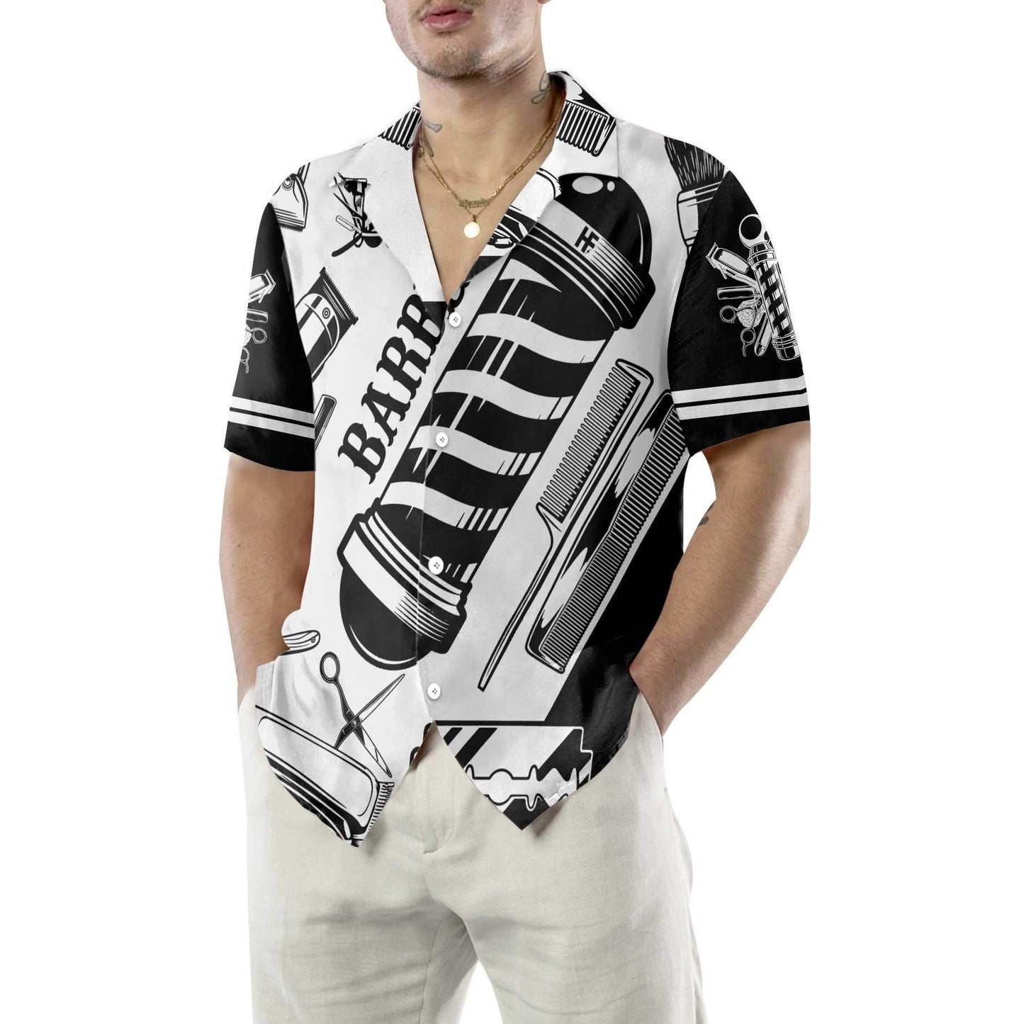 Classic Barber Is My Life Design Hawaiian Shirt, Hawaiian For Gift