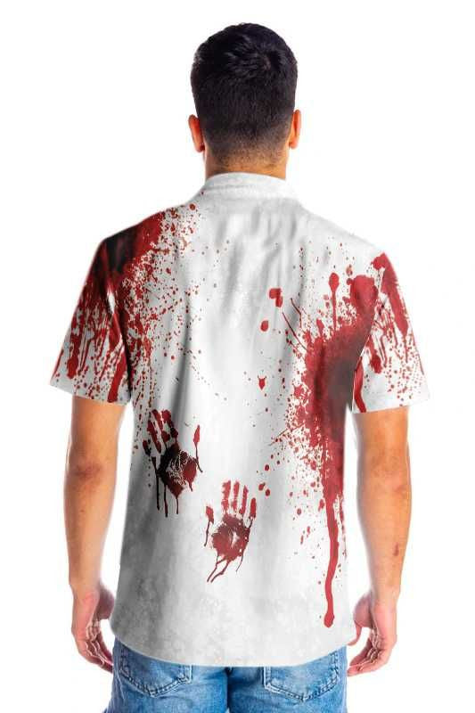Halloween Blood Splatter Hawaiian Shirt, Hawaiian For Gift