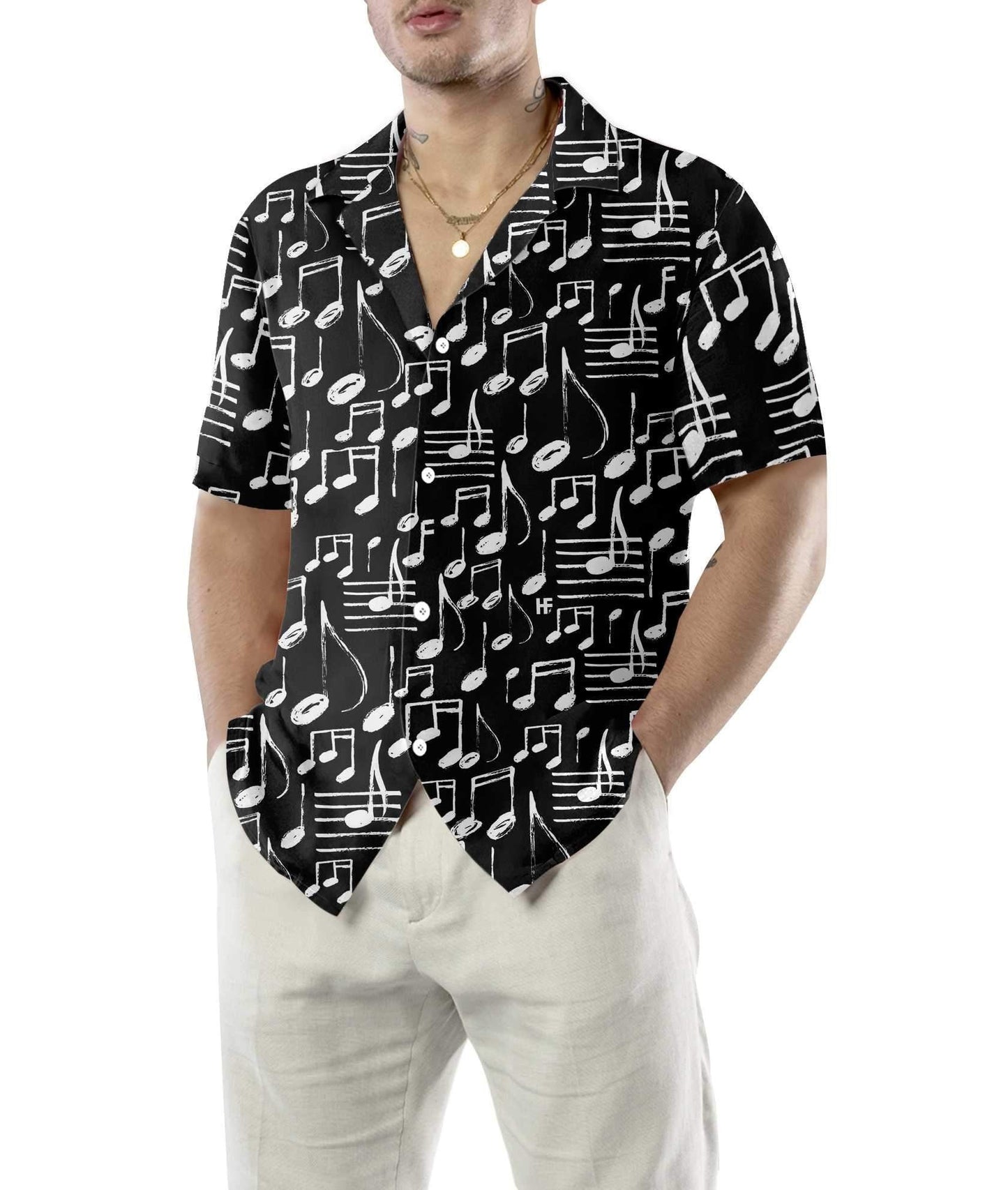 Music Note Music Paradise Design Hawaiian Shirt,Hawaiian Shirt Gift, Christmas Gift