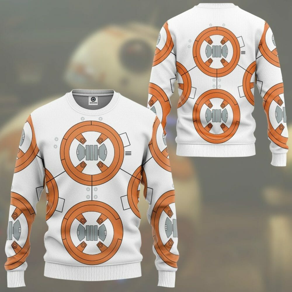 Éadaí Cochaillín Tléine Saincheaptha 3D BB8 Cosplay