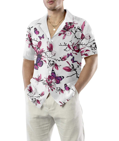 Floral Butterfly The Touch Of Nature Design Hawaiian Shirt, Hawaiian Shirt Gift, Christmas Gift
