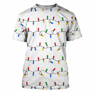 3D Christmas Light Custom Tshirt Hoodie Apparel